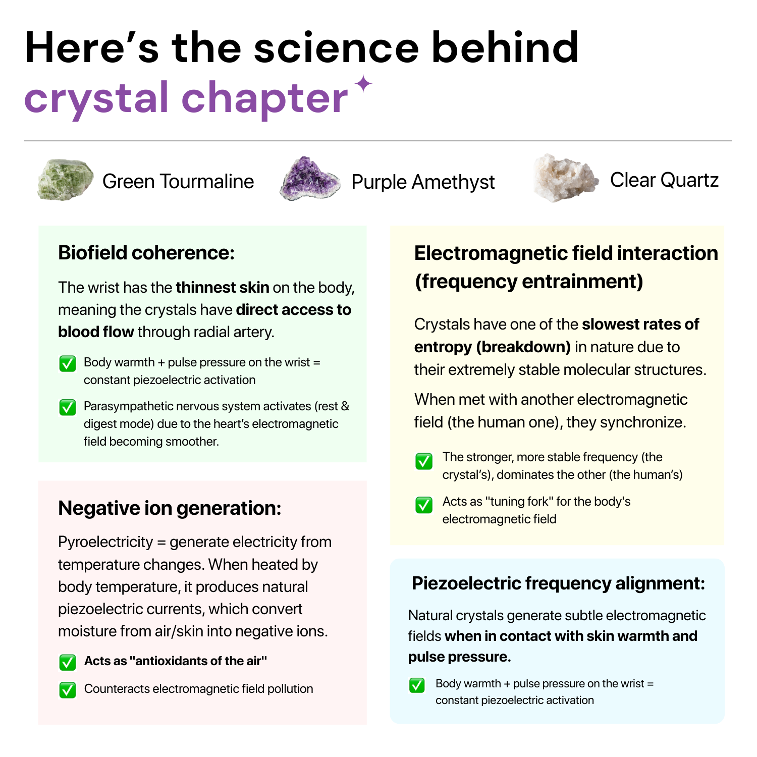 Crystal Chapter® Piezoelectric Bracelets